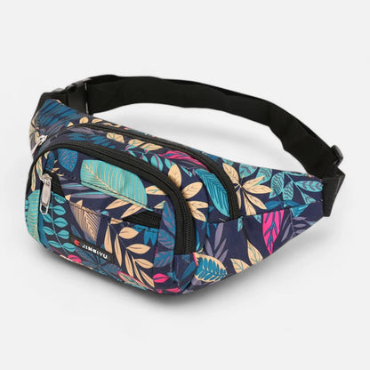 Sac banane tissu à motif feuillage tendance Paulette