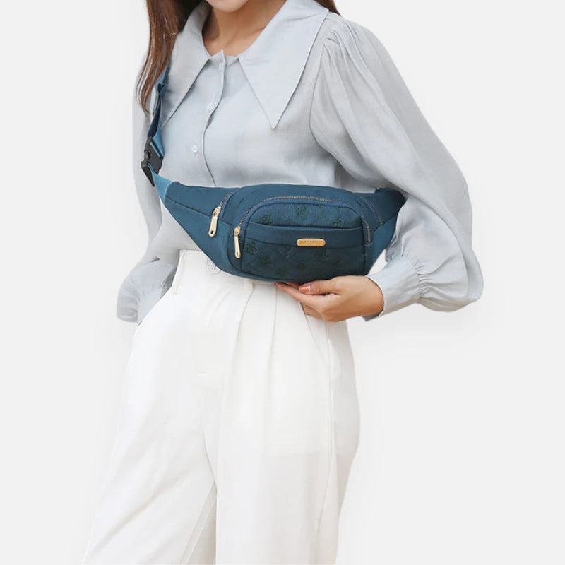 Sac banane tissu à motif floral tendance Margaux