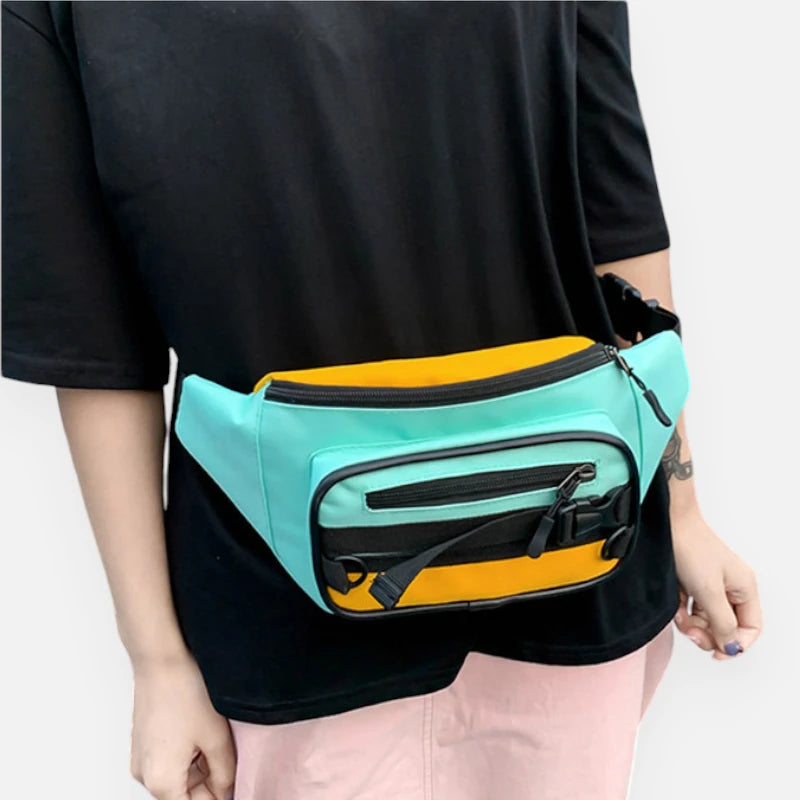 Sac banane tissu bi-color tendance Yolande