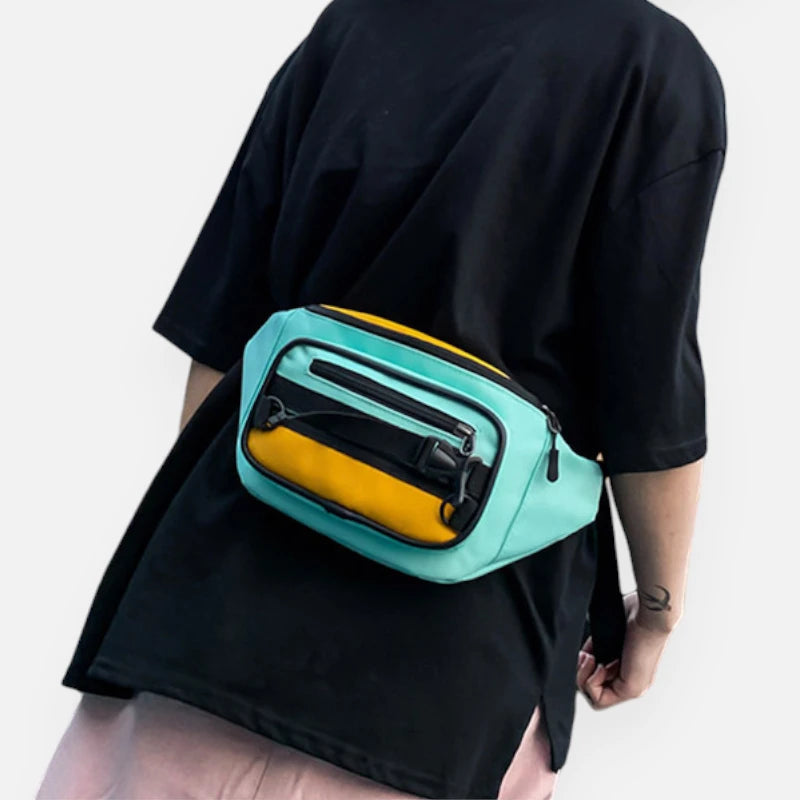 Sac banane tissu bi-color tendance Yolande