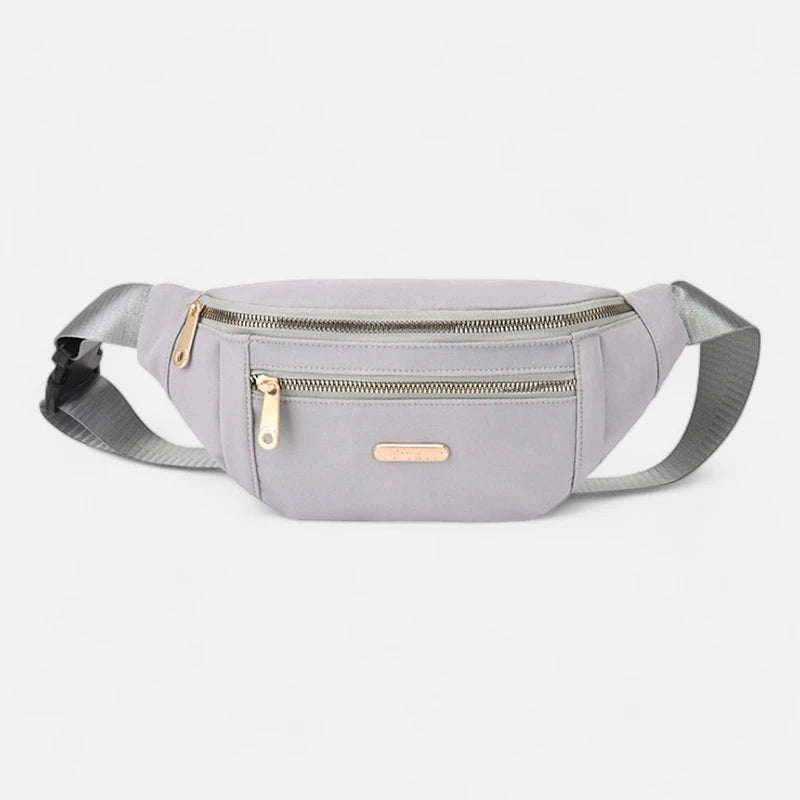 Sac banane tissu à fermeture doré Chantal