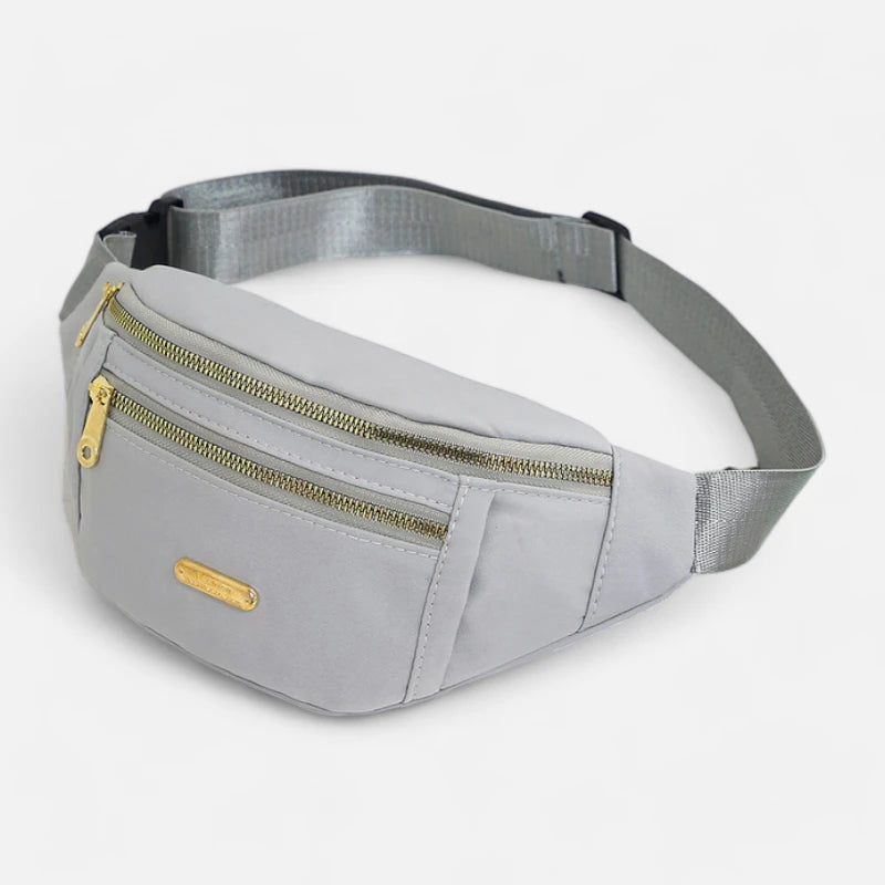 Sac banane tissu à fermeture doré Chantal