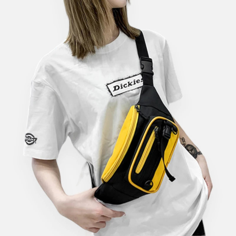 Sac banane tissu bi-color tendance Yolande