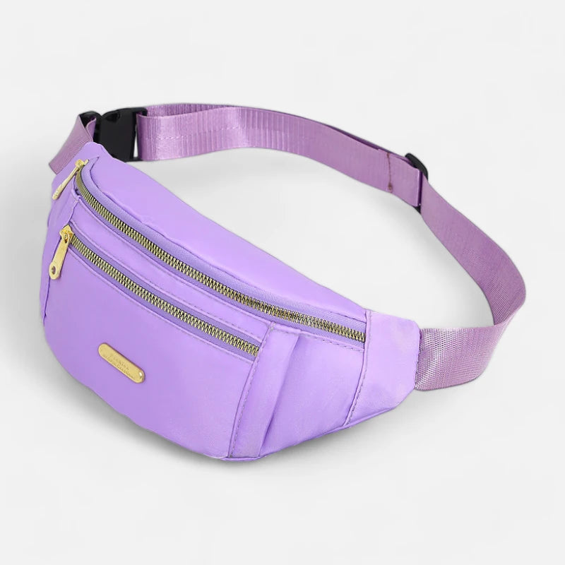 Sac banane tissu à fermeture doré Chantal