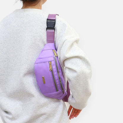 Sac banane tissu à fermeture doré Chantal