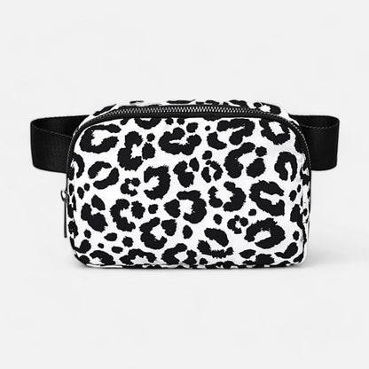 Sac banane léopard rectangulaire en tissu Élisa