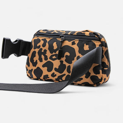 Sac banane léopard rectangulaire en tissu Élisa