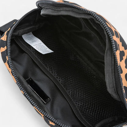 Sac banane léopard rectangulaire en tissu Élisa