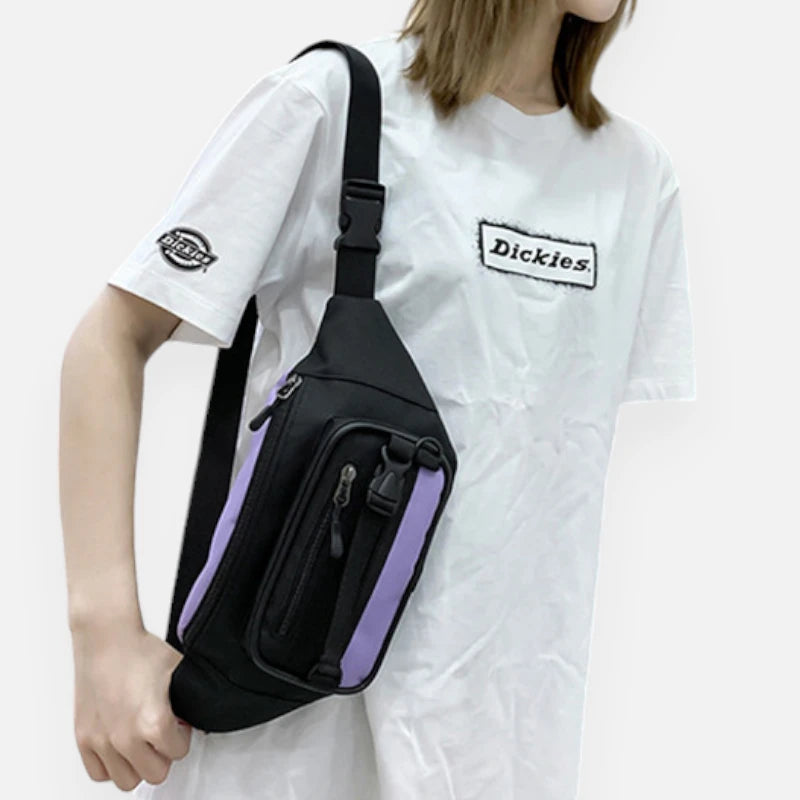 Sac banane tissu bi-color tendance Yolande