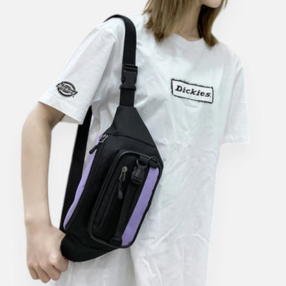 Sac banane tissu bi-color tendance Yolande