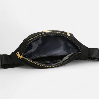 Sac banane tissu à fermeture doré Chantal