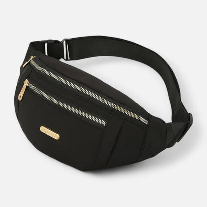 Sac banane tissu à fermeture doré Chantal