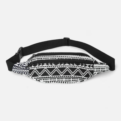 Sac banane tissu noir et blanc vintage Germaine