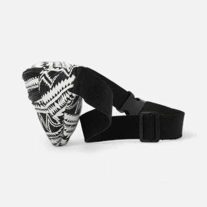 Sac banane tissu noir et blanc vintage Germaine