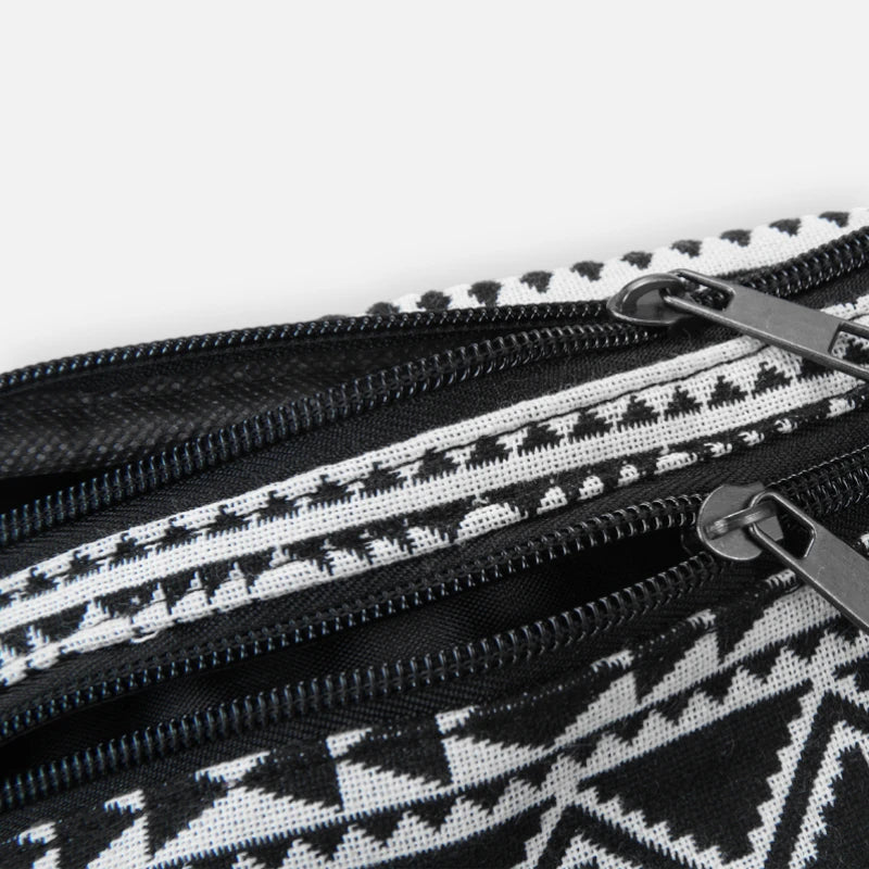 Sac banane tissu noir et blanc vintage Germaine