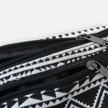 Sac banane tissu noir et blanc vintage Germaine