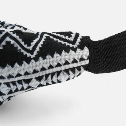 Sac banane tissu noir et blanc vintage Germaine