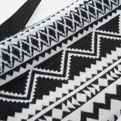 Sac banane tissu noir et blanc vintage Germaine