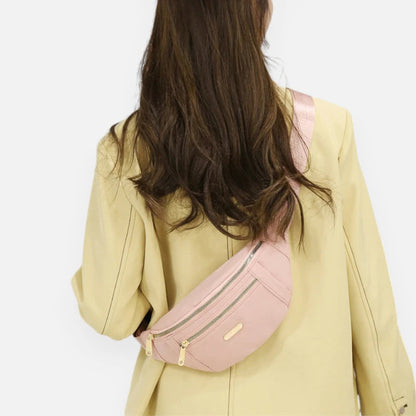 Sac banane tissu à fermeture doré Chantal