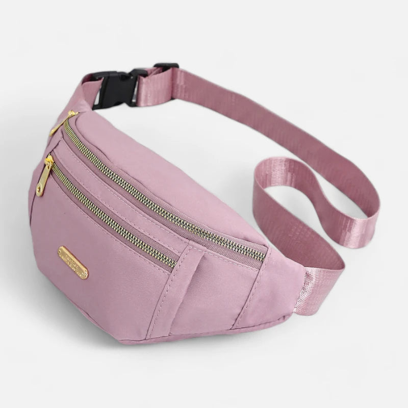 Sac banane tissu à fermeture doré Chantal