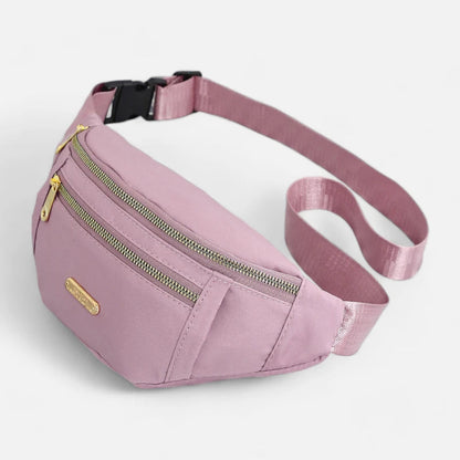 Sac banane tissu à fermeture doré Chantal