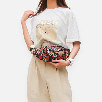 Sac banane tissu à motif feuillage tendance Paulette