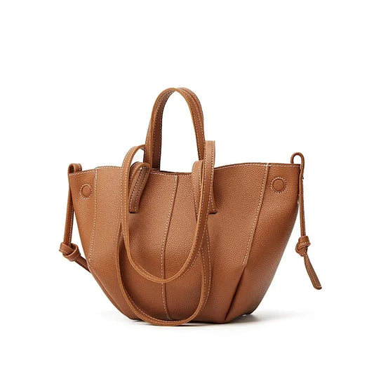 Petit sac à main cabas structuré double porté Élise