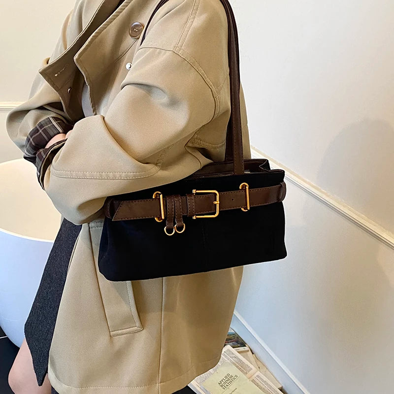 Grand sac à main cabas avec finitions dorées Victoire