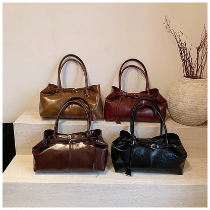 Grand sac à main cabas de cours en cuir synthétique huilé au design vintage et spacieux Sofia