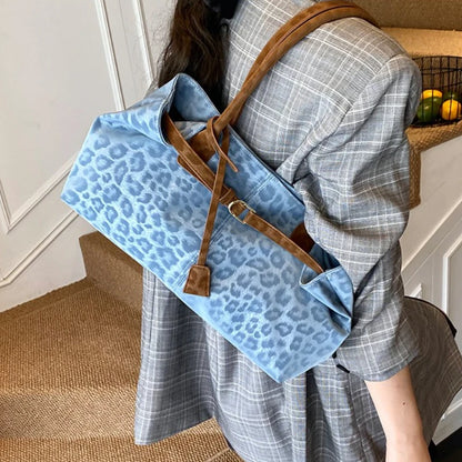 Grand sac à main bandoulière épaule motif léopard Chloé