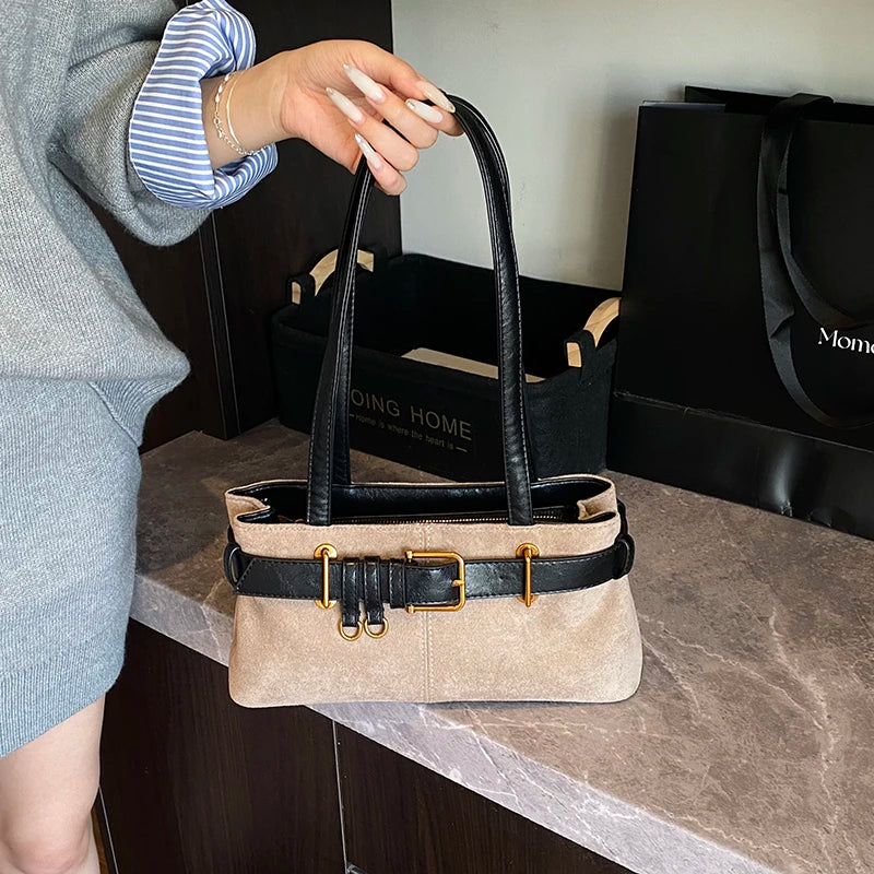 Grand sac à main cabas avec finitions dorées Victoire