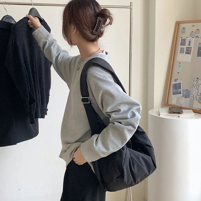 Sac à main banane XL en coton tendance Gisèle