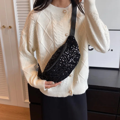 Grand sac banane sequin tendance Stella