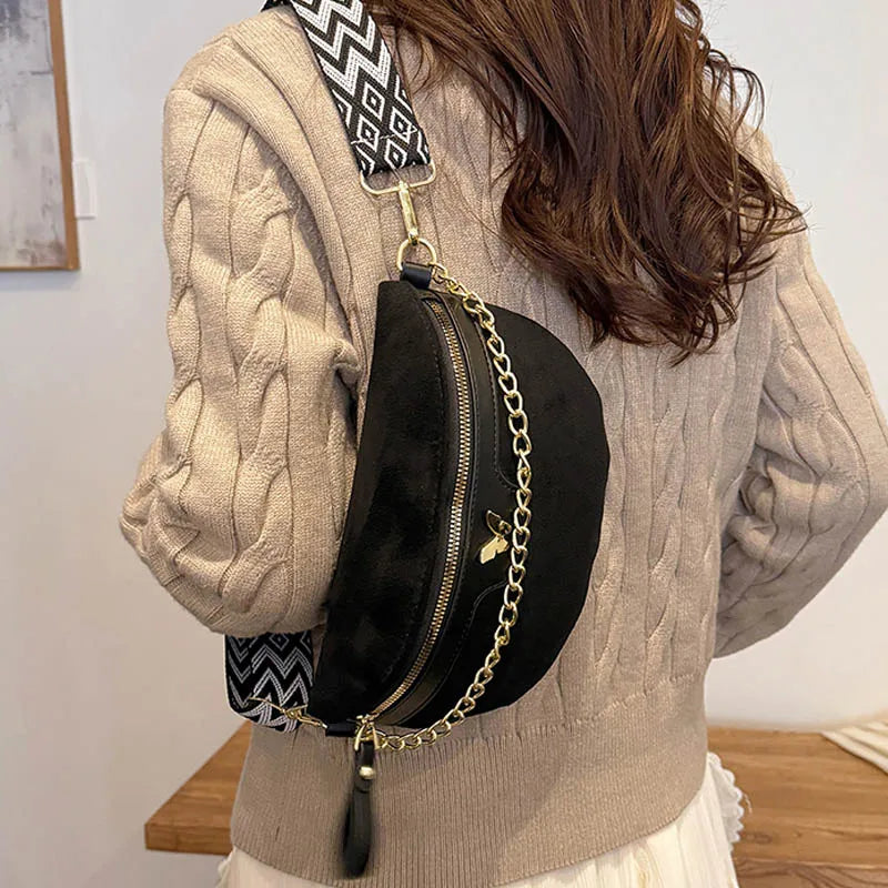 Sac banane en suédine au style bohème et Isabeau