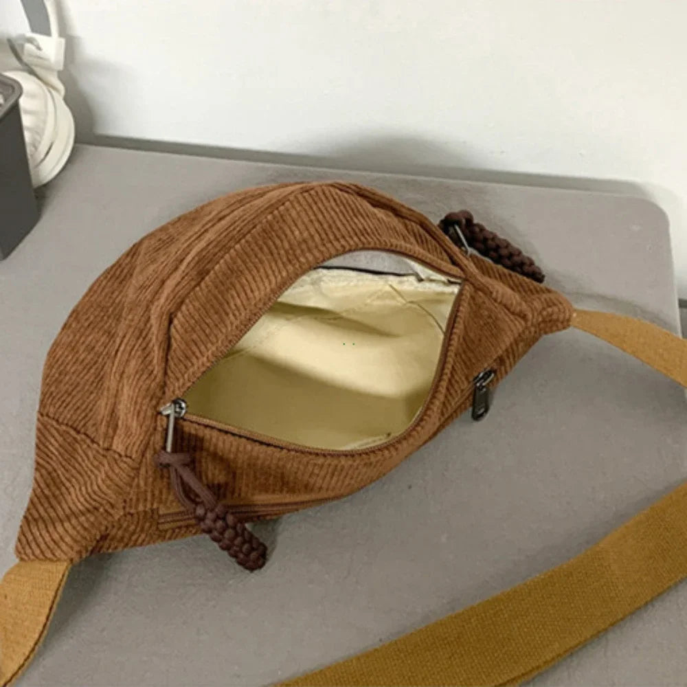 Sac banane velours côtelé tendance Alice