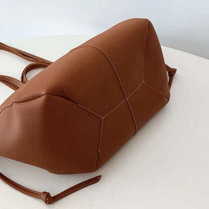 Grand sac à main cabas double porté Élodie