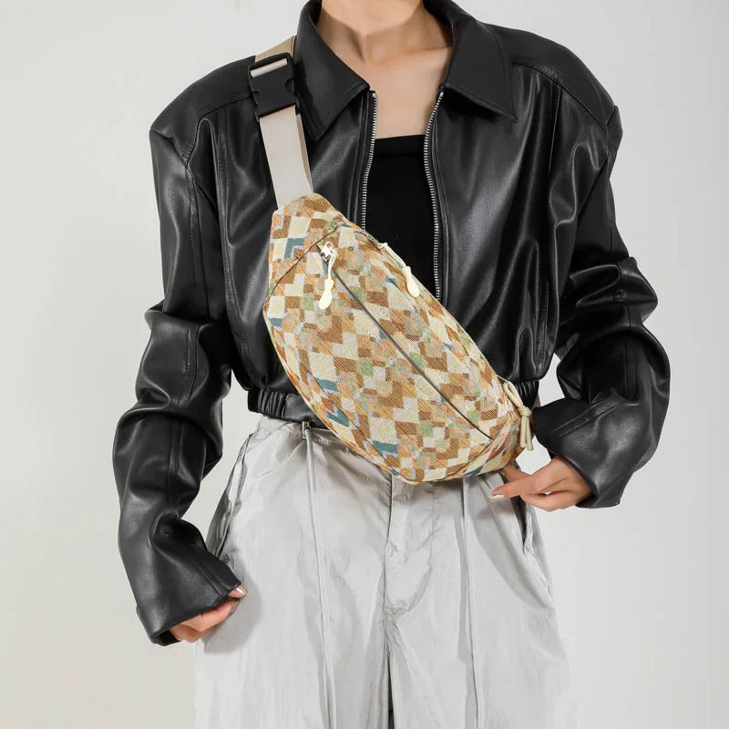 Sac banane en toile imprimé léopard sauvage et tendance Garance