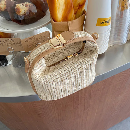 Petit sac à main bandoulière en paille Éléa