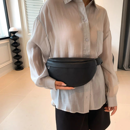 Sac banane bandoulière noir Léonie