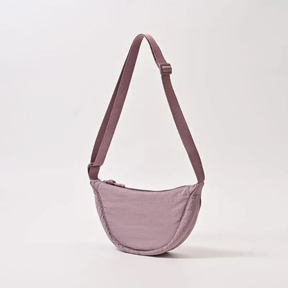 Sac à main banane demi-lune en tissu tendance Monique