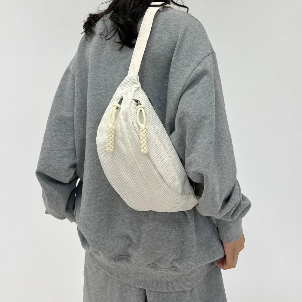 Sac banane velours côtelé tendance Alice