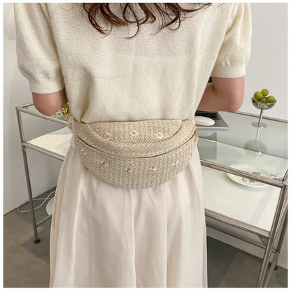 Sac banane en toile tendance à motif floral Clémence