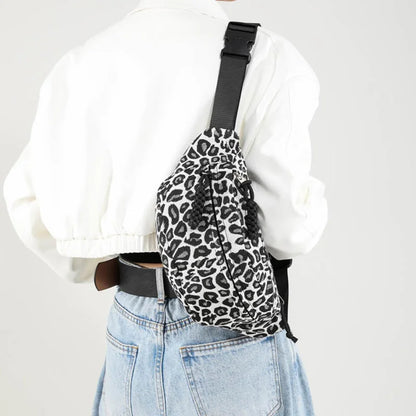 Sac banane en toile imprimé léopard sauvage et tendance Garance