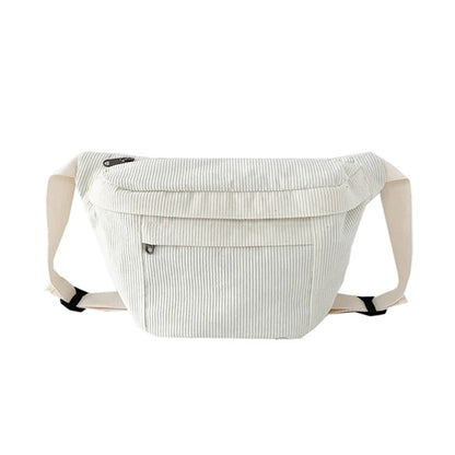 Sac banane XL en velours côtelé Iris