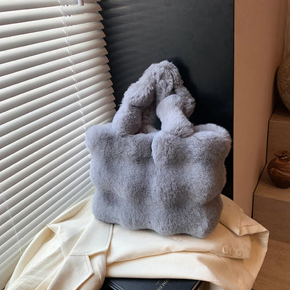 Sac à main bandoulière en peluche duveteuse pour femme Pénélope