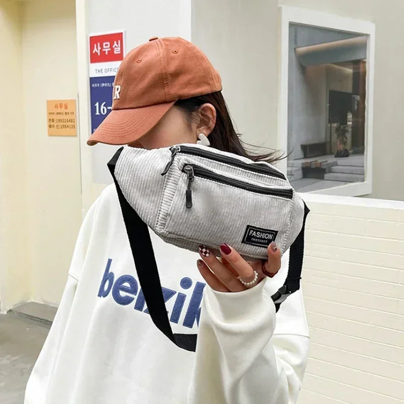 Sac banane velours rectangulaire Suzanne