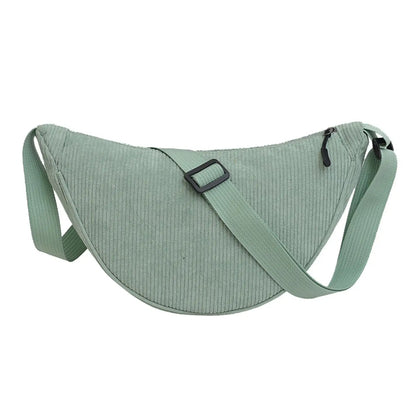 Sac banane demi-lune en velours côtelé Maëlle