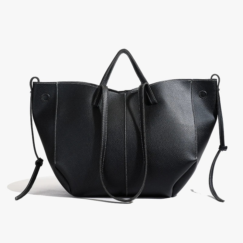 Grand sac à main cabas double porté Élodie