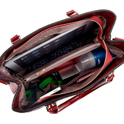 Sac à main bandoulière brillant et texturé Bianca