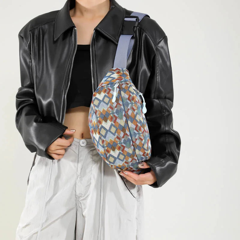 Sac banane en toile imprimé léopard sauvage et tendance Garance